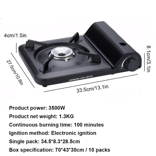 Single-Burner Camping Gas Stove Black-1