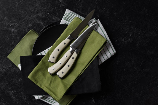 Elite Set of 8 Steak Knives - Cream-1